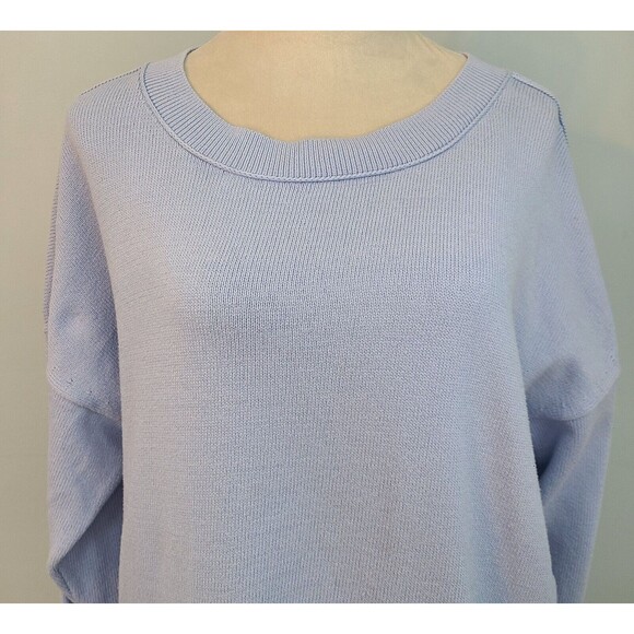 J Jill Womens L Blue Pastel Long Sleeve Relaxed Fit Pullover Sweater Cabincore - Picture 5 of 16